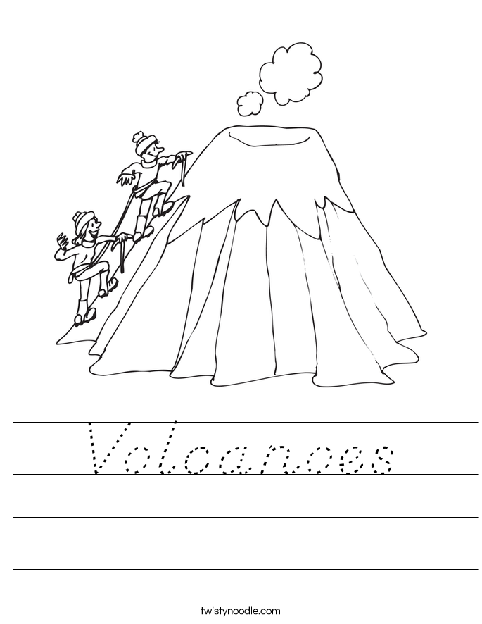 Volcanoes Worksheet