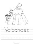 Volcanoes Worksheet