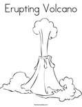 Erupting VolcanoColoring Page