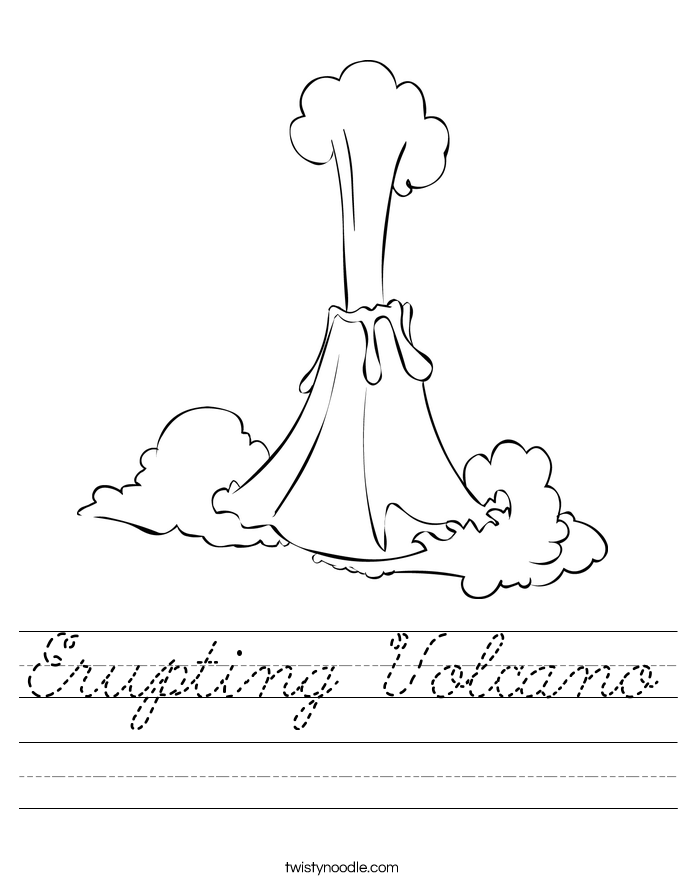 Erupting Volcano Worksheet