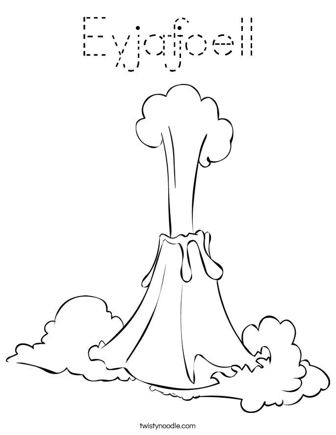 Eyjafjoell Coloring Page