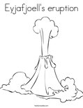 Eyjafjoell's eruption Coloring Page