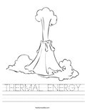 THERMAL ENERGY Worksheet