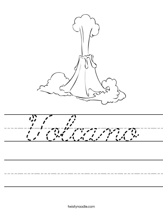 Volcano Worksheet