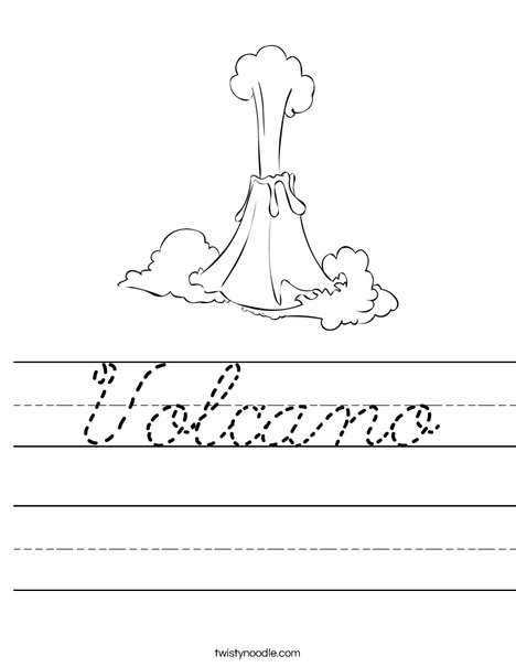 Erupting Volcano Worksheet