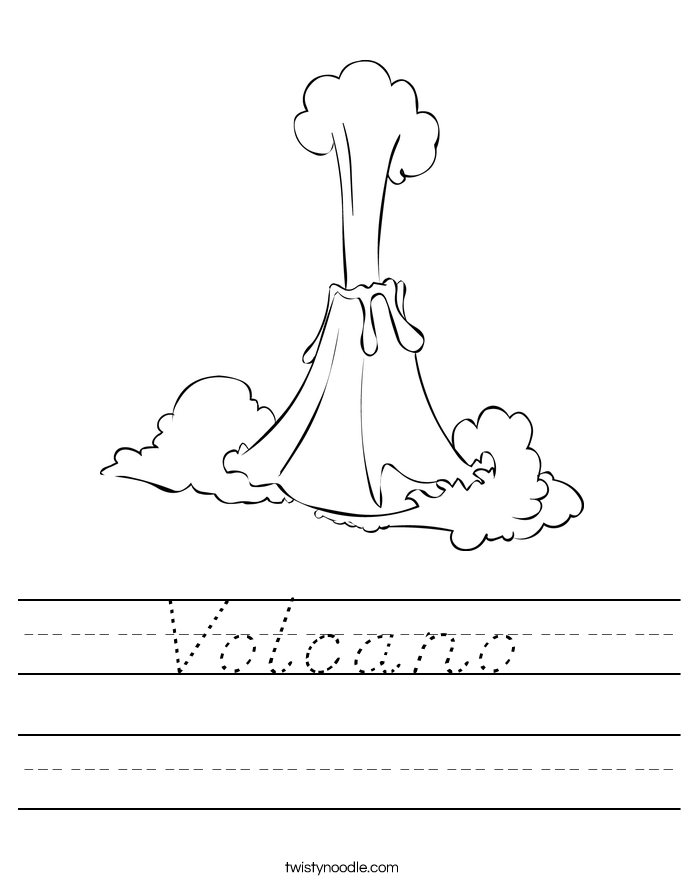 Volcano Worksheet