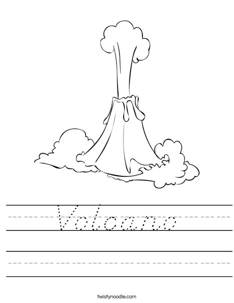 Erupting Volcano Worksheet