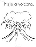 This is a volcano. Coloring Page