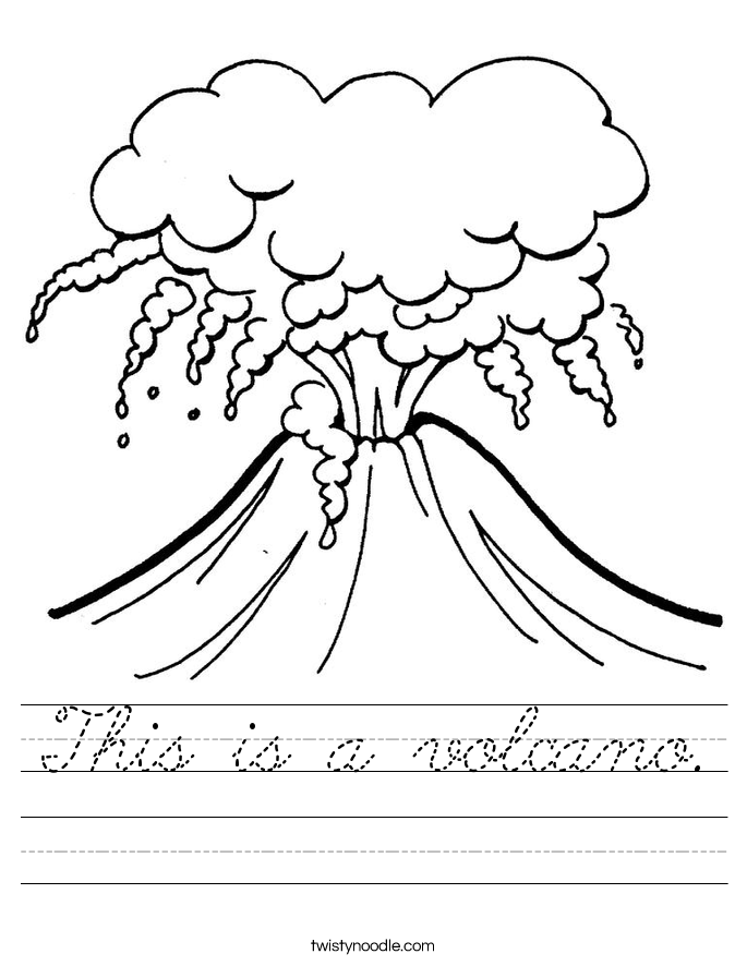 This is a volcano. Worksheet