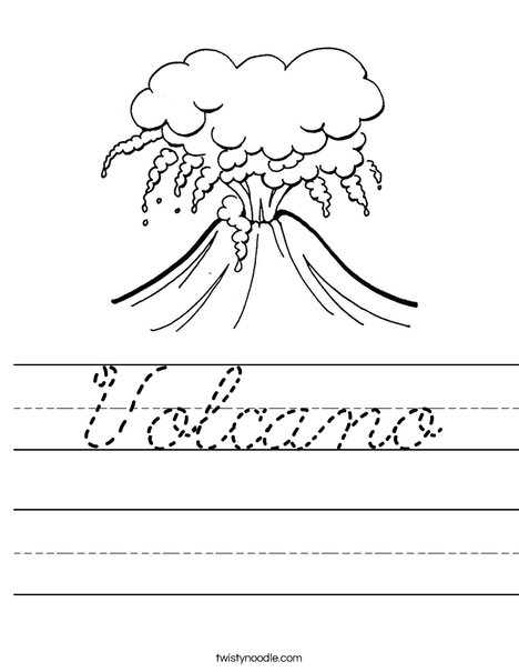 Volcano Worksheet