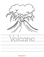 Volcano Handwriting Sheet