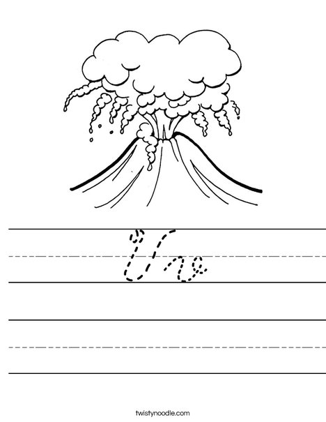 Volcano Worksheet