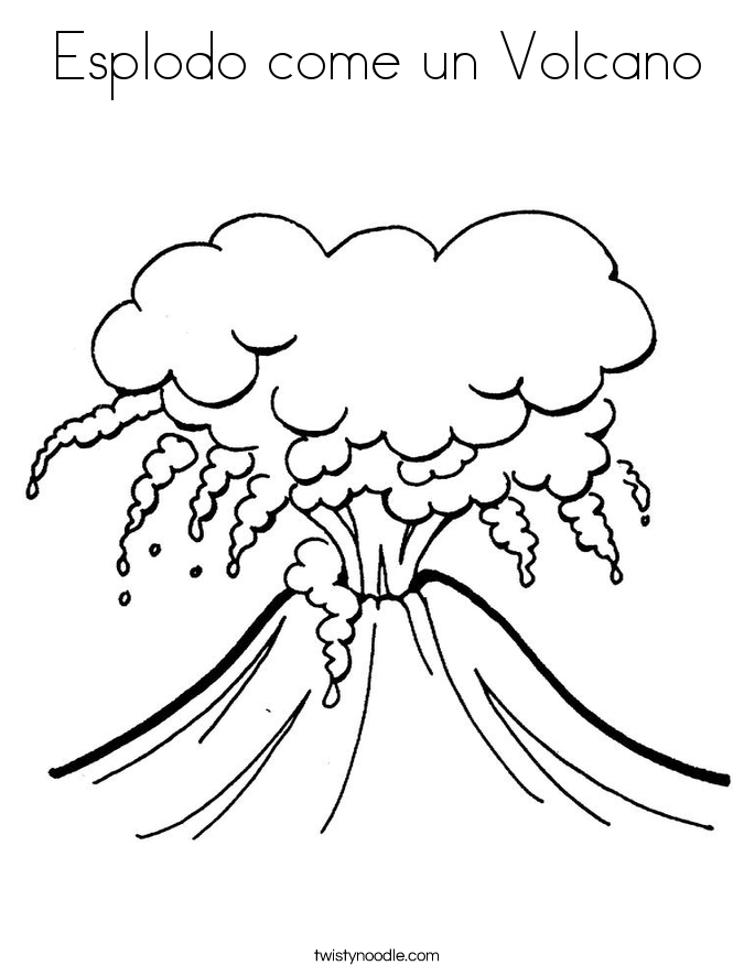 Esplodo come un Volcano Coloring Page