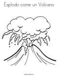 Esplodo come un Volcano Coloring Page