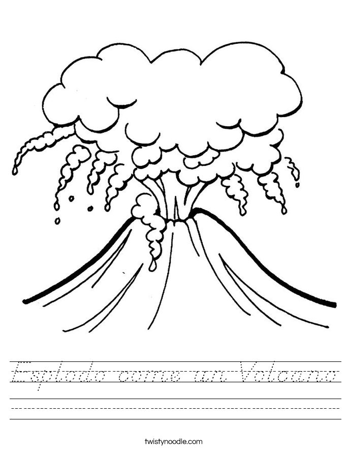 Esplodo come un Volcano Worksheet