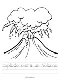 Esplodo come un Volcano Worksheet