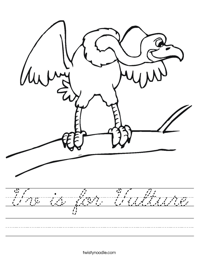 Vv is for Vulture Worksheet