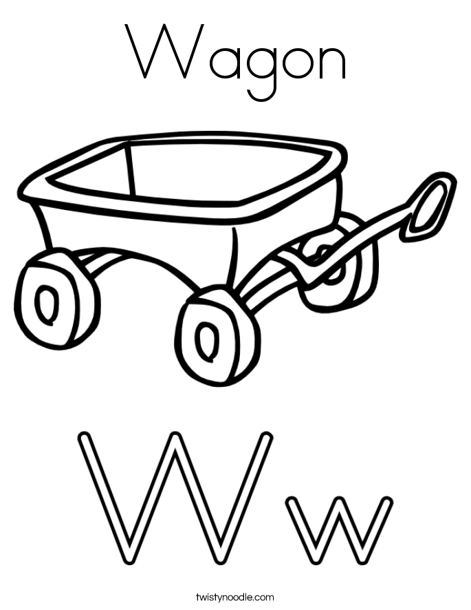 Wagon Coloring Page - Twisty Noodle
