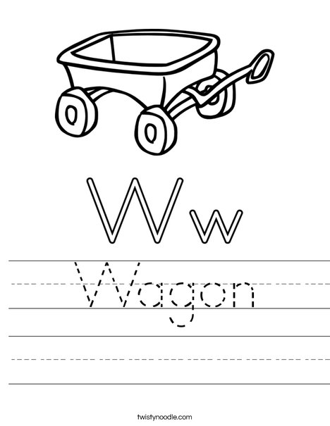 W is for Wagon Worksheet