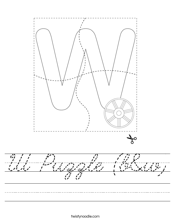 W Puzzle (b&w) Worksheet