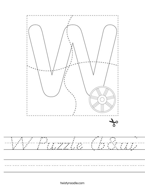 W Puzzle (b&w) Worksheet