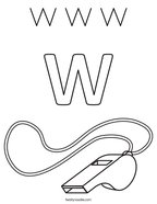 W W W Coloring Page