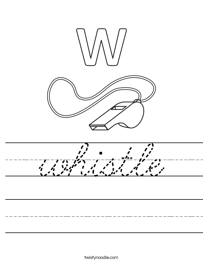 whistle Worksheet