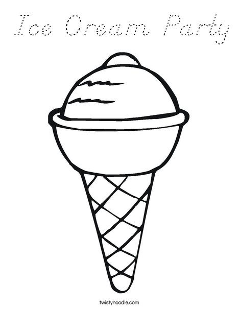 Waffle Cone Coloring Page