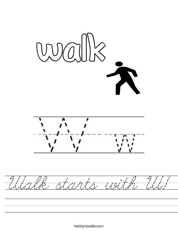 Walk starts with W! Worksheet