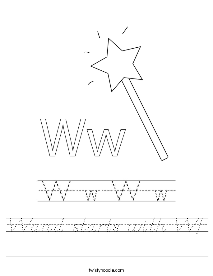Wand starts with W! Worksheet