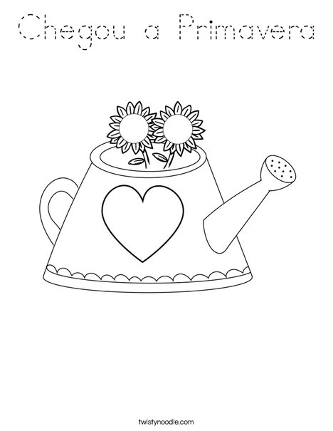 Watering Can Coloring Page