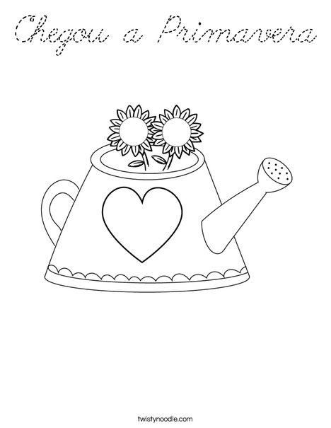 Watering Can Coloring Page