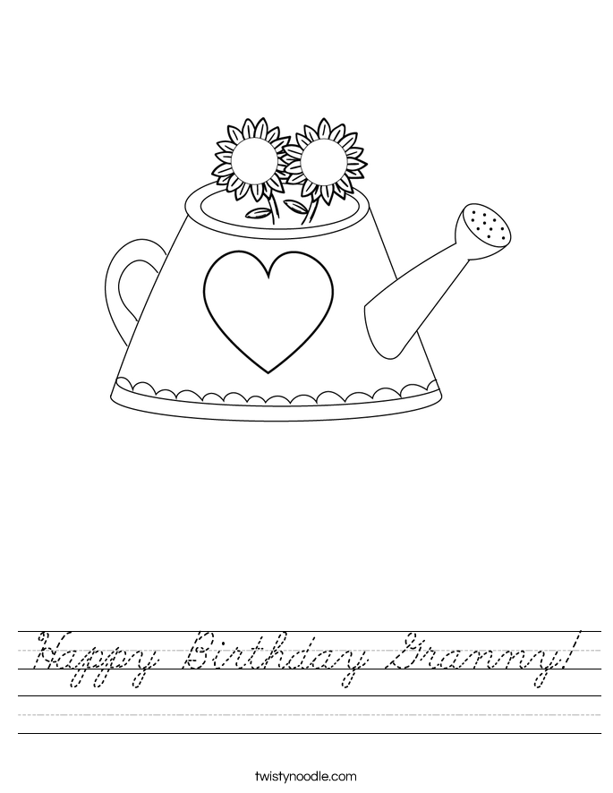 Happy Birthday Granny! Worksheet