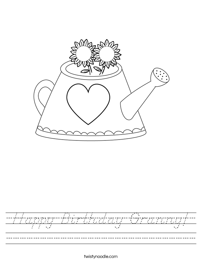Happy Birthday Granny! Worksheet
