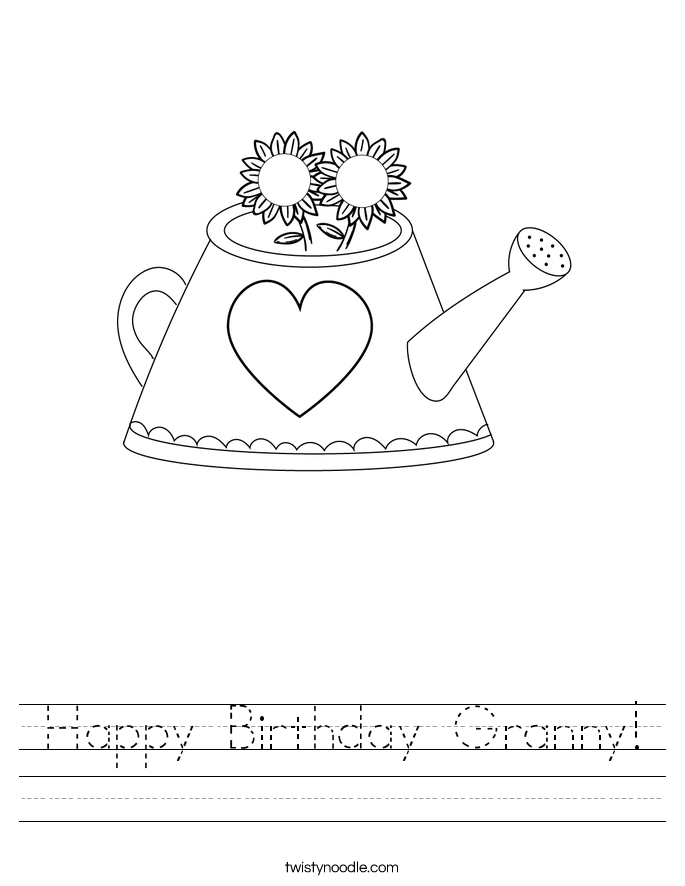 Happy Birthday Granny! Worksheet