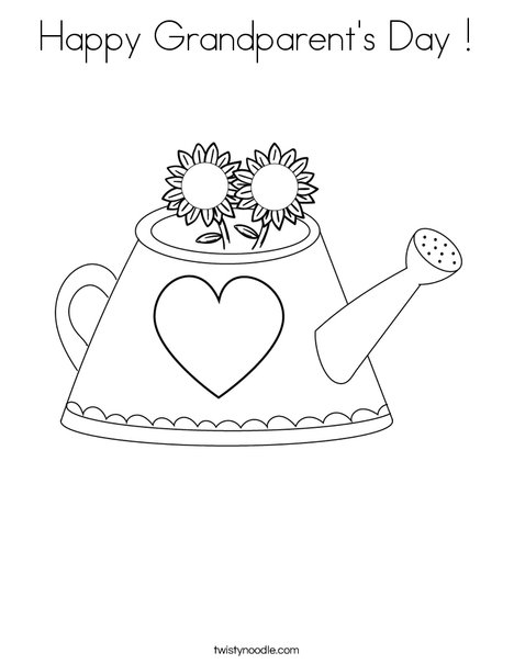 Watering Can Coloring Page