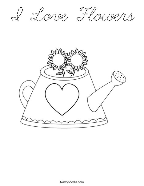 Watering Can Coloring Page