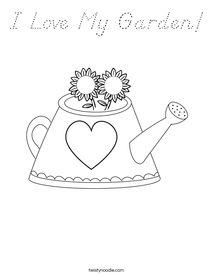 I Love My Garden! Coloring Page