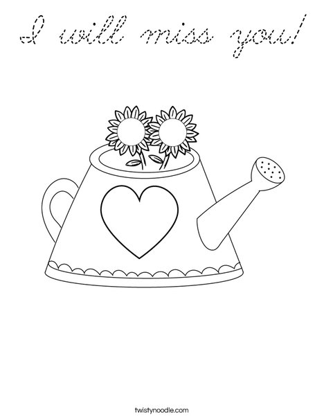 Watering Can Coloring Page