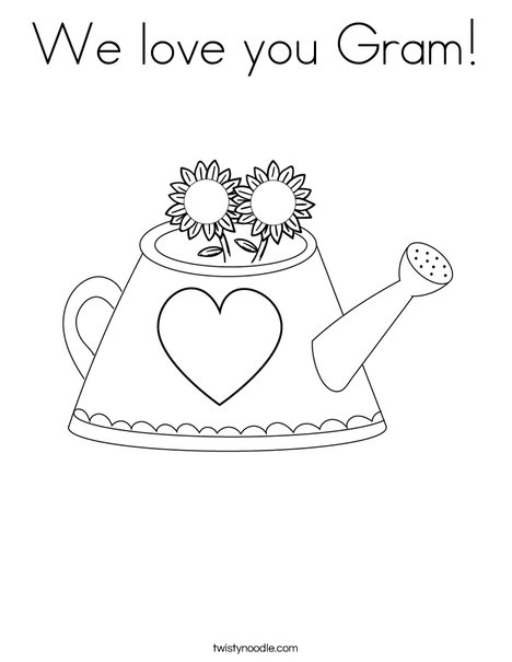 Watering Can Coloring Page