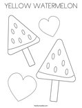 YELLOW WATERMELONColoring Page