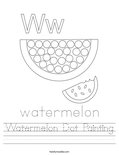 Watermelon Dot Painting Worksheet