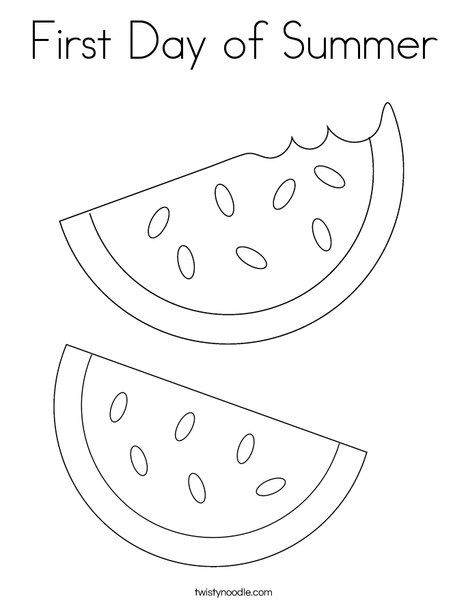 Watermelon Coloring Page