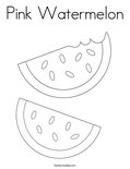 Pink WatermelonColoring Page