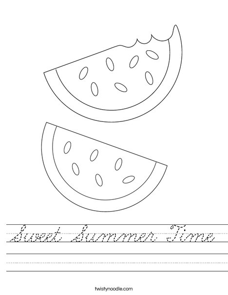 Watermelon Worksheet