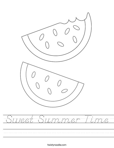 Watermelon Worksheet