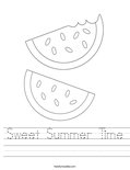 Sweet Summer Time Worksheet
