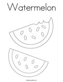 Watermelon Coloring Page