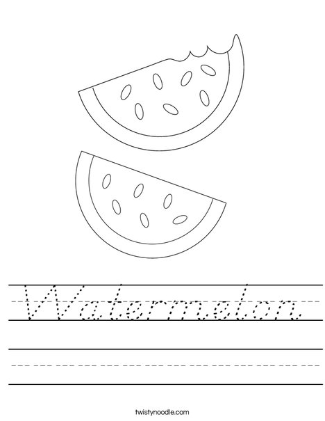 Watermelon Worksheet