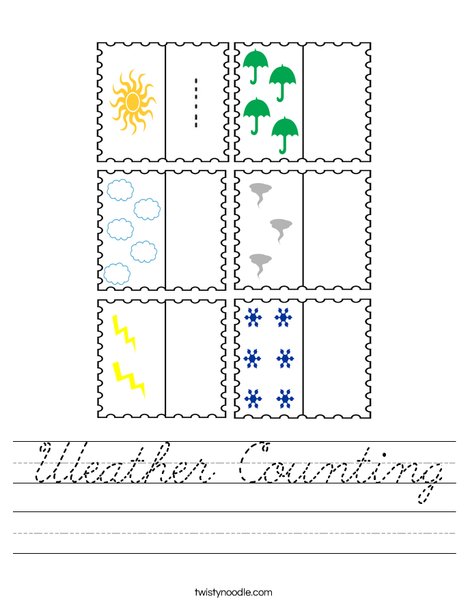 Weather Counting Worksheet